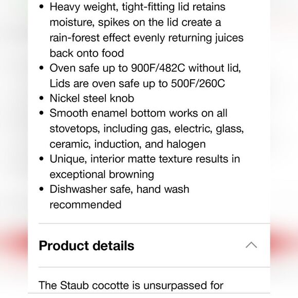 Staub Cast Iron Round Cocotte Dutch Oven 5.5L- Matte Black - Picture 8 of 15